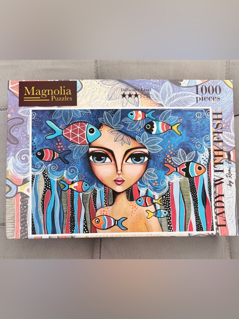 Magnolia Lady with Fish Puzzle
